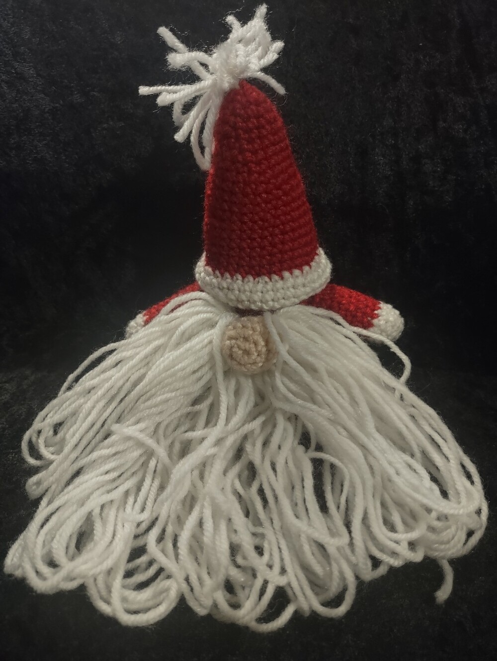 Handmade Crochet Red and White Gnome Accent - Festive Home Decor | Christmas